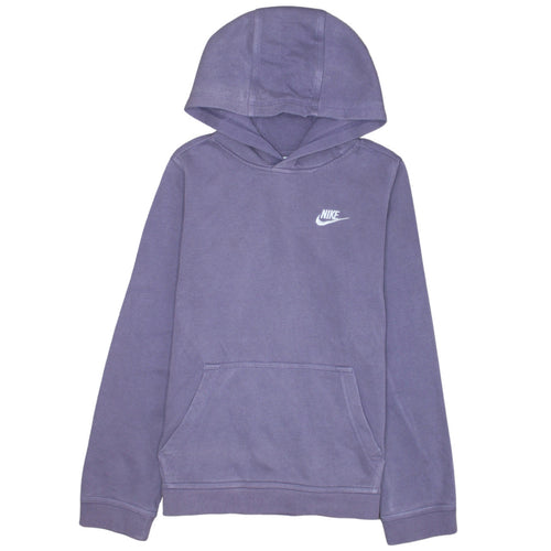 Nike Girls Purple Pullover Hoodie L 147-158cm Fleece Sweatshirt