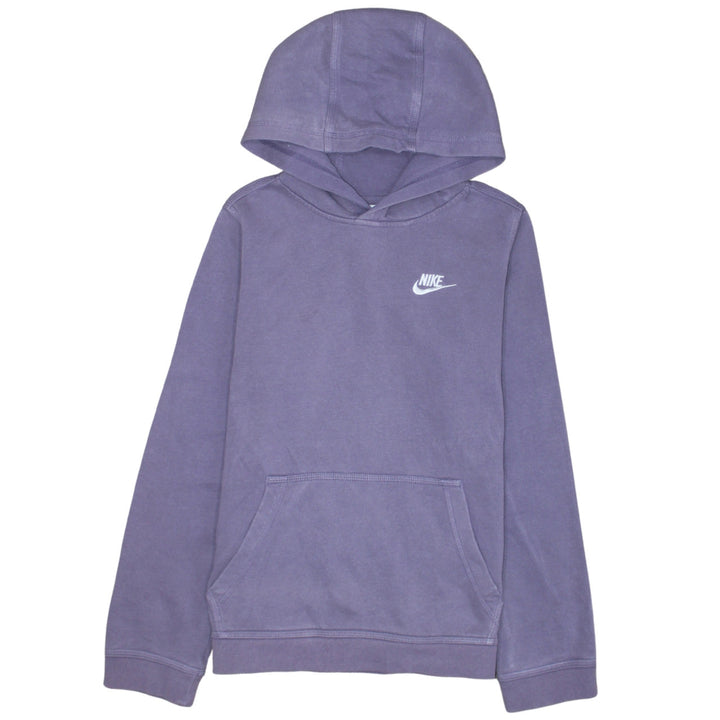 Nike Girls Purple Pullover Hoodie L 147-158cm Fleece Sweatshirt