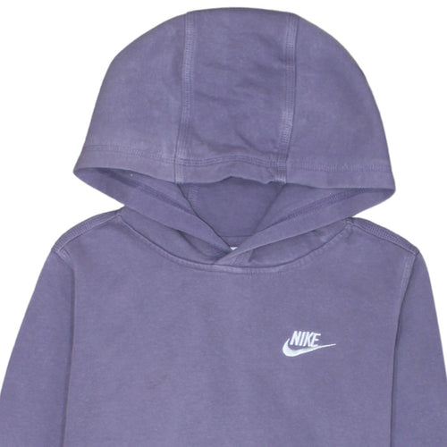 Nike Girls Purple Pullover Hoodie L 147-158cm Fleece Sweatshirt