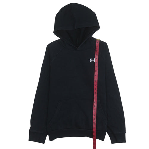Under Armour Boys Black Pullover Fleece Hoodie Size 158