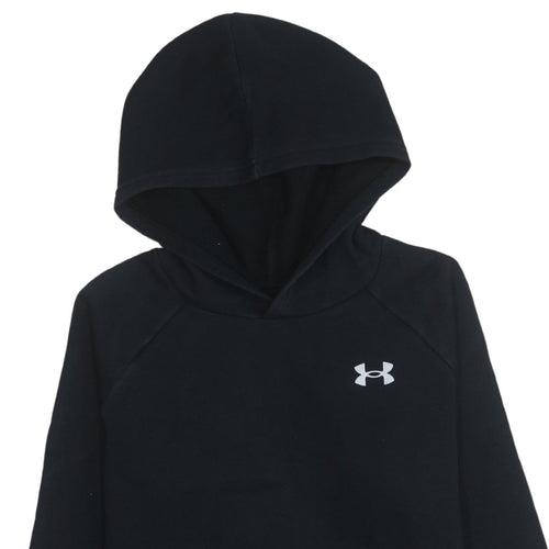 Under Armour Boys Black Pullover Fleece Hoodie Size 158