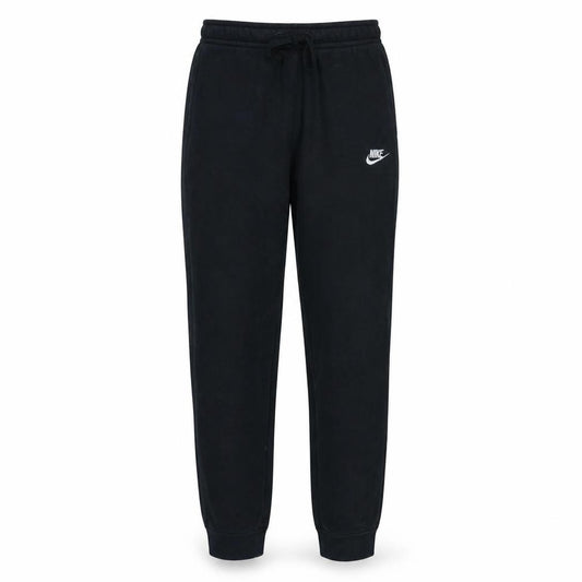 Front view of Nike Men's Black Jogger Trousers M Regular Fit Fleece Sweatpants
