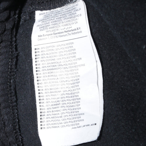 Nike Men's Black Jogger Trousers M Regular Fit Fleece Sweatpants