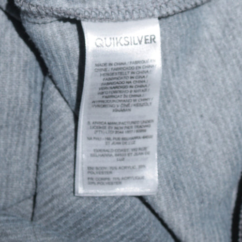 Quiksilver Men's Grey Pullover Sweatshirt L Classic Fit