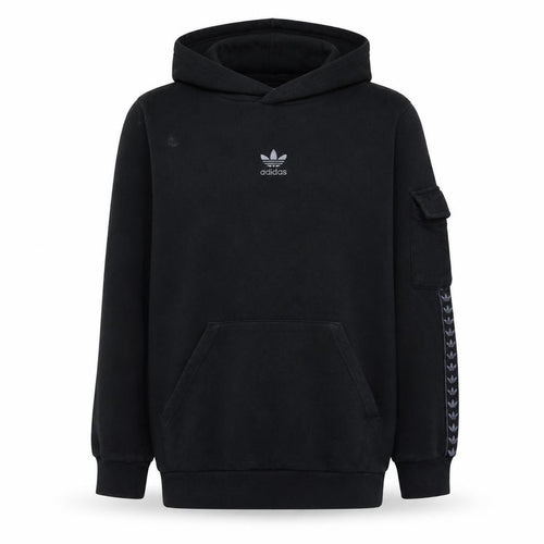 Adidas Boys Black Pullover Hoodie 13-14 Years Cotton Fleece Lined