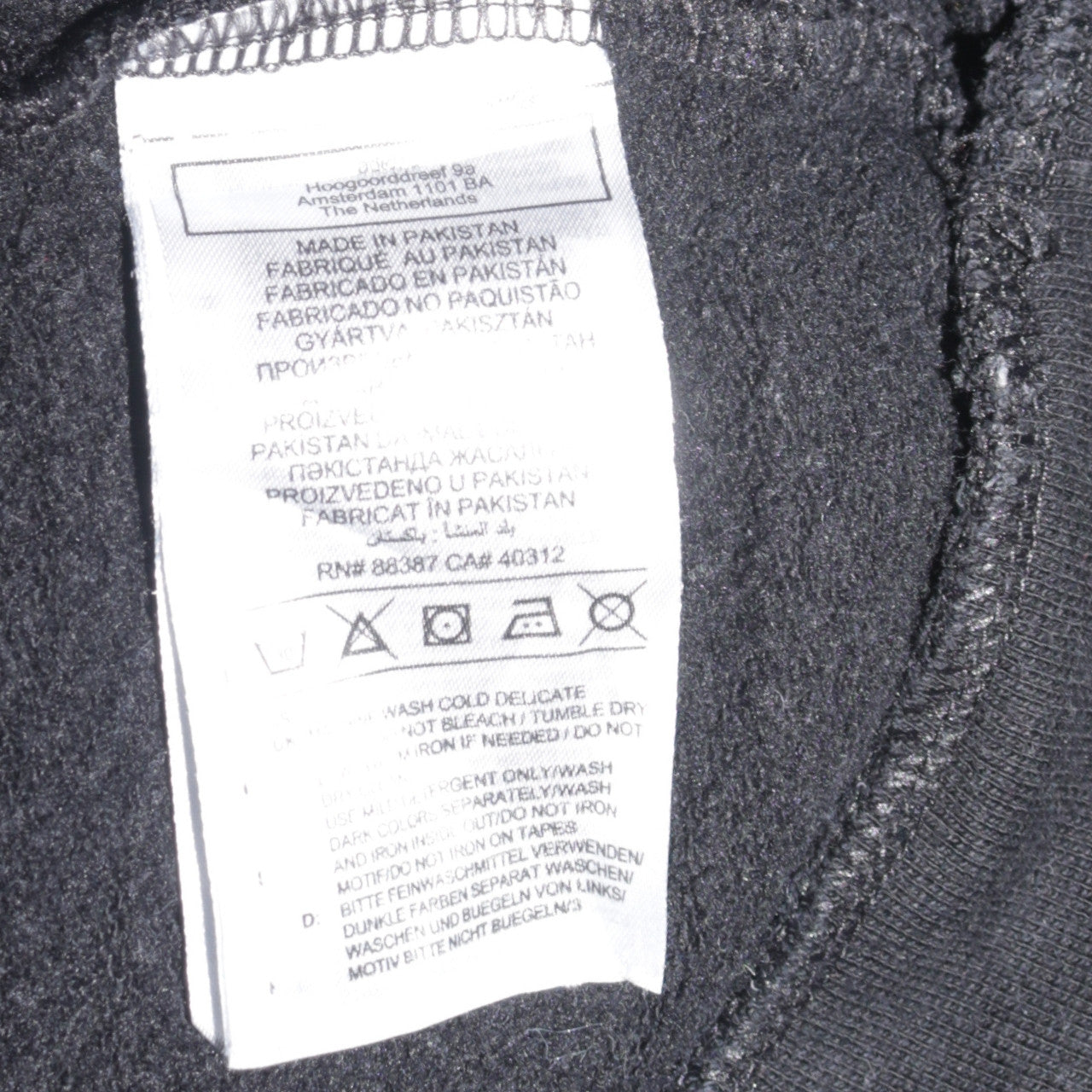 Adidas Boys Black Pullover Hoodie 13-14 Years Cotton Fleece Lined
