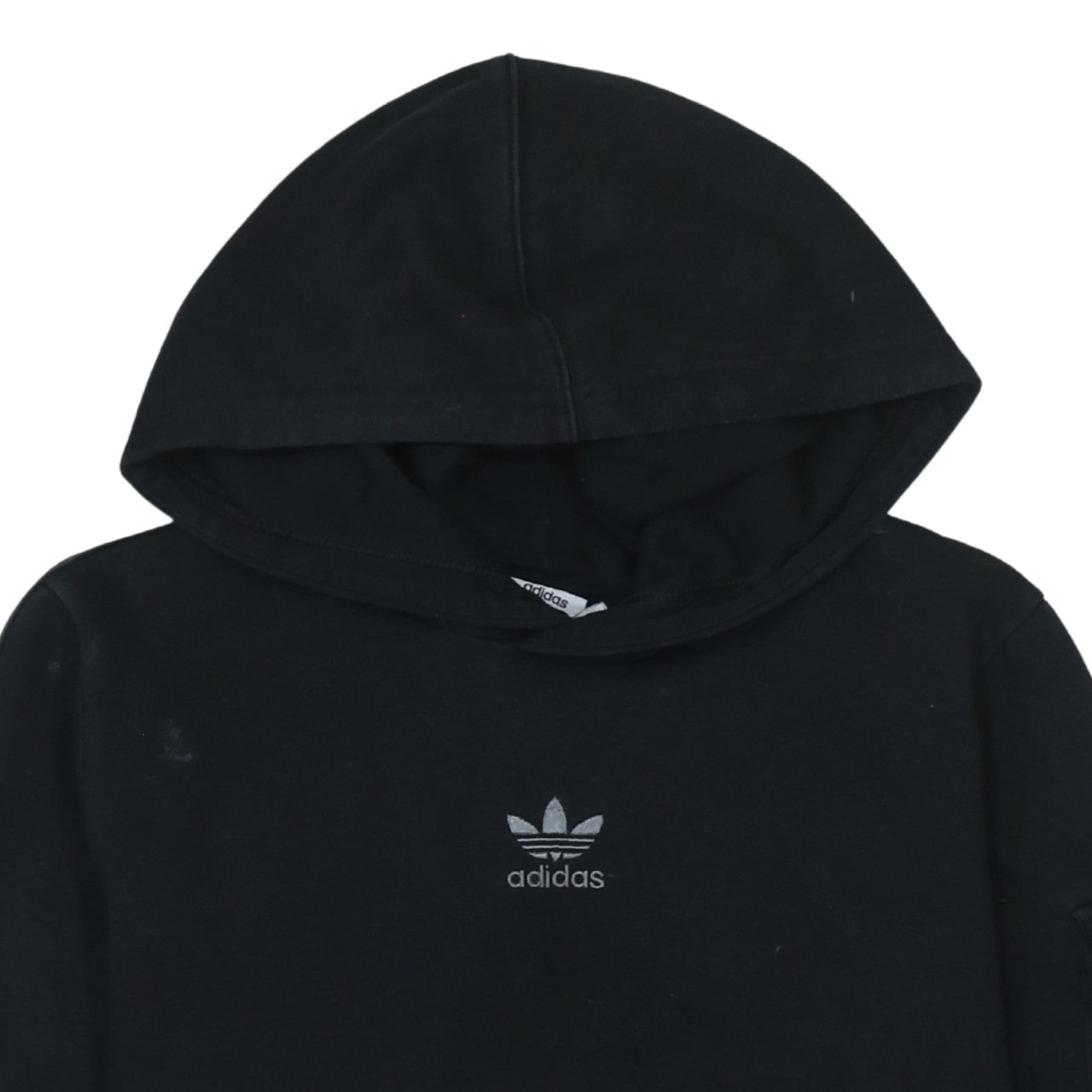 Adidas Boys Black Pullover Hoodie 13-14 Years Cotton Fleece Lined