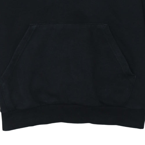 Adidas Boys Black Pullover Hoodie 13-14 Years Cotton Fleece Lined