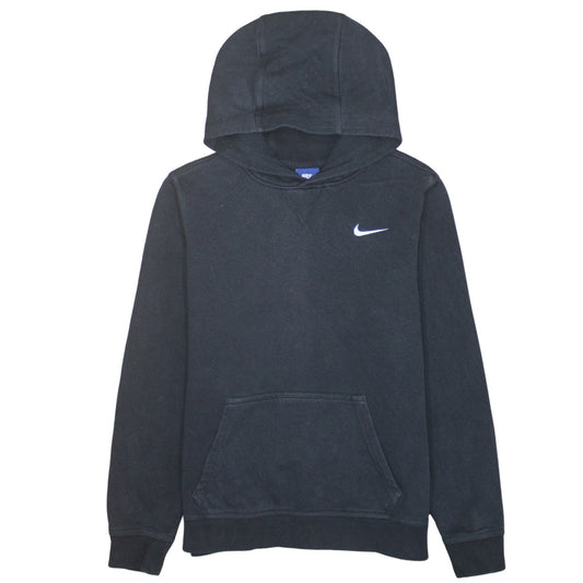 Nike Boys Black XL Pullover Hoodie Cotton Blend Logo Sweatshirt 13-15 Years