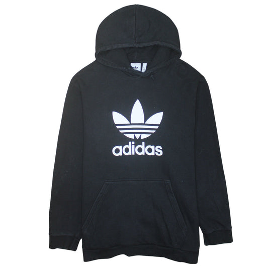 Adidas Men's Black 3XL Pullover Hoodie with Logo Print