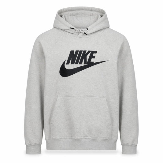 Front view of Nike Men's Grey Pullover Hoodie M Sportswear Regular Fit
