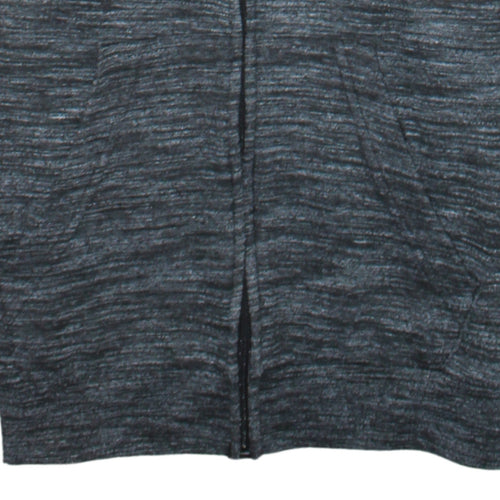 Adidas Men Grey Full Zip Hoodie Small Logo Sportswear Sweatshirt
