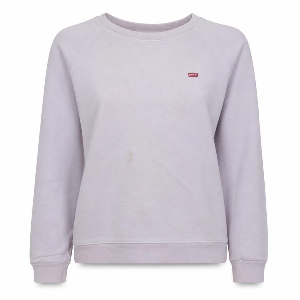 Front view of Levi's Women's Light Purple Crew Neck Pullover Sweatshirt M