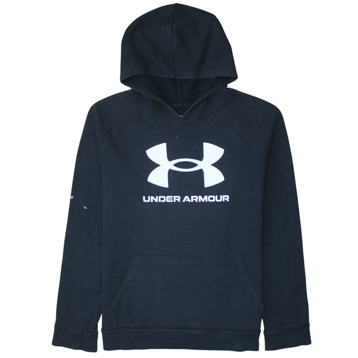 Under Armour Boys Black XL Pullover Hoodie Loose Fit Cotton Blend