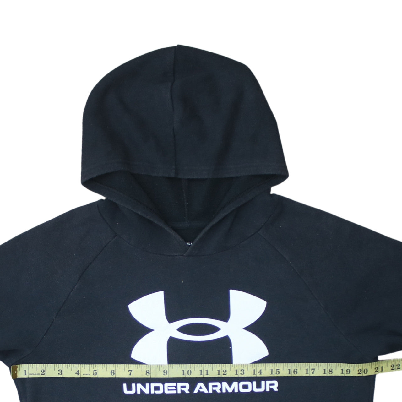 Under Armour Boys Black XL Pullover Hoodie Loose Fit Cotton Blend