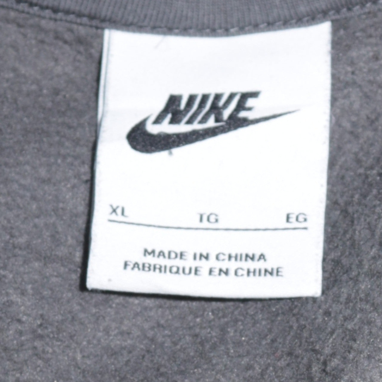 Nike Men's Grey XL Pullover Hoodie Sportswear Logo Fleece Sweatshirt