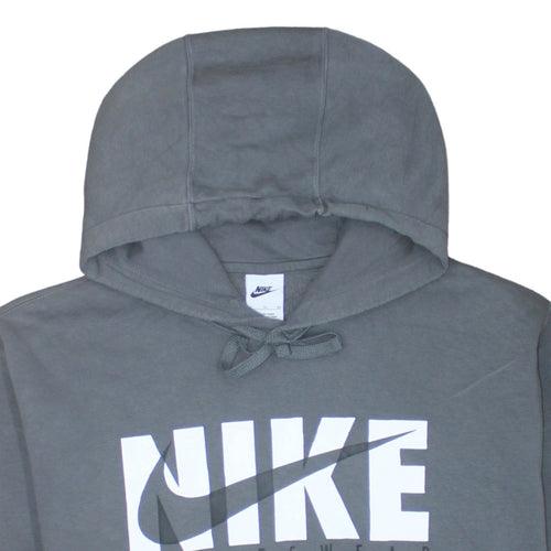 Nike Men's Grey XL Pullover Hoodie Sportswear Logo Fleece Sweatshirt