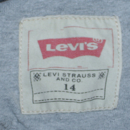 Levi's Boys Grey Full Zip Fleece Sweatshirt Size 14 Years