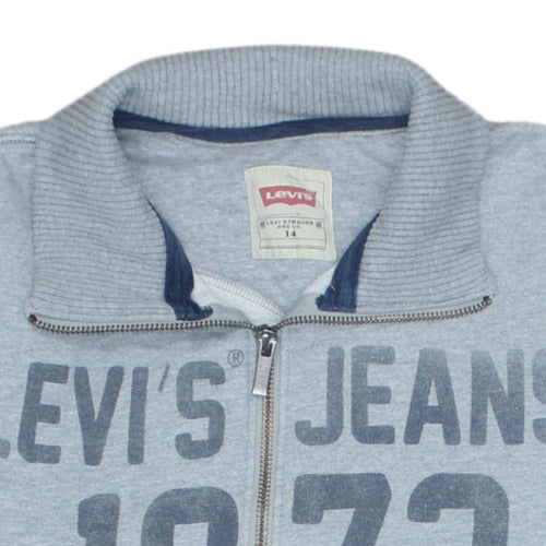 Levi's Boys Grey Full Zip Fleece Sweatshirt Size 14 Years
