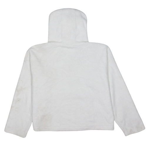 Champion Women’s White Medium 1/4 Zip Hoodie Fleece Logo JD Sports