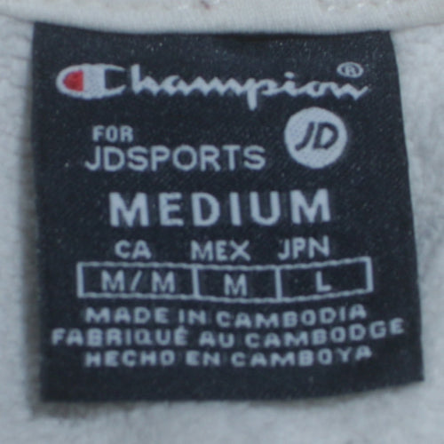 Champion Women’s White Medium 1/4 Zip Hoodie Fleece Logo JD Sports