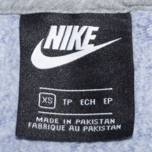 Nike Men's Blue Pullover Hoodie XS Cotton Blend Athletic Fit