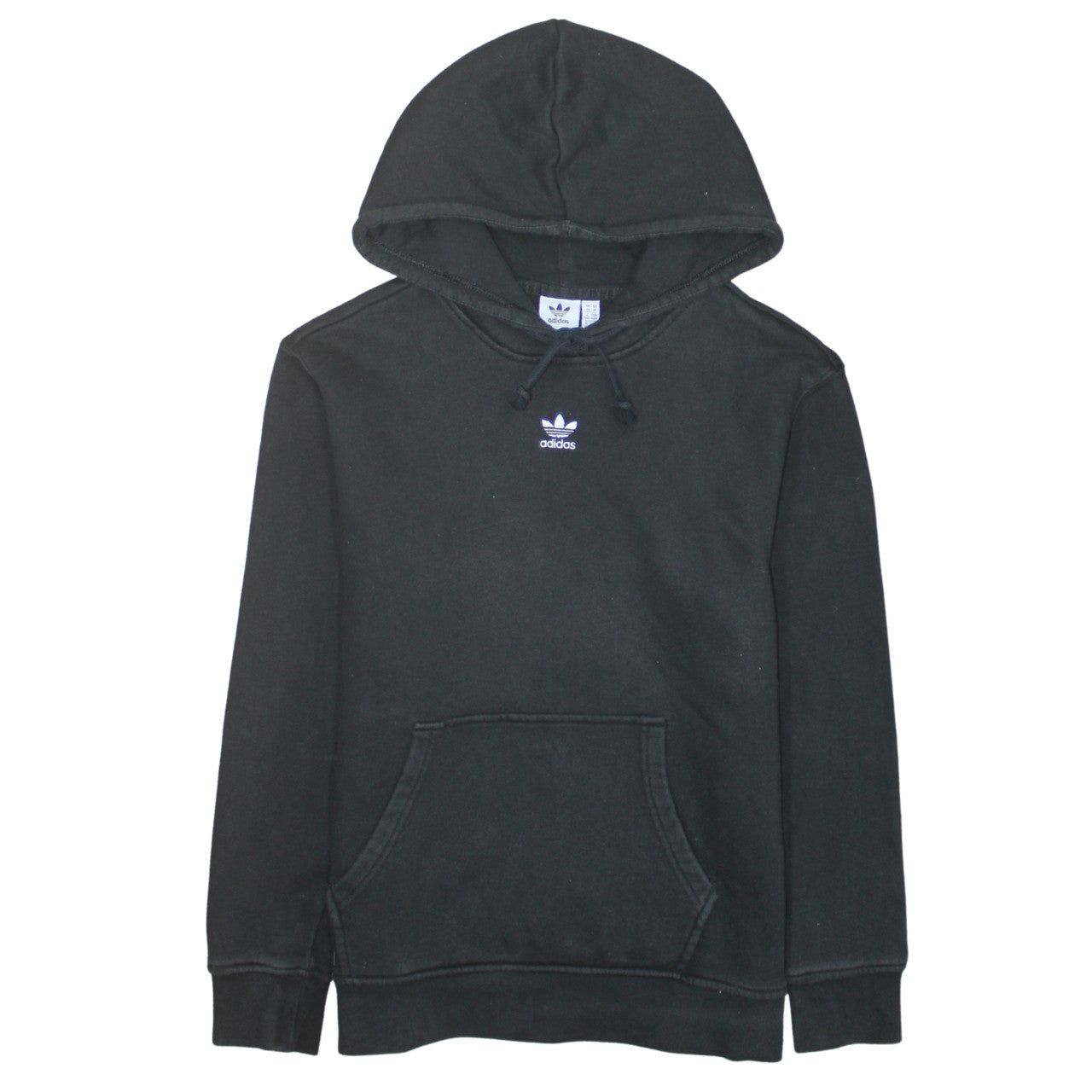 Adidas Womens Black Pullover Hoodie Size 14 UK Hooded Sweatshirt
