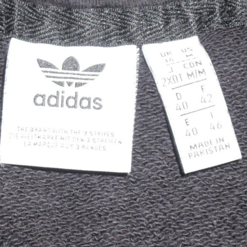 Adidas Womens Black Pullover Hoodie Size 14 UK Hooded Sweatshirt