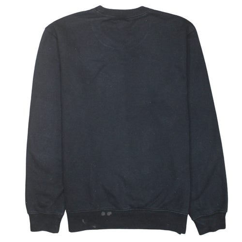 Champion Men's Black Small Crew Neck Fleece Pullover Sweatshirt