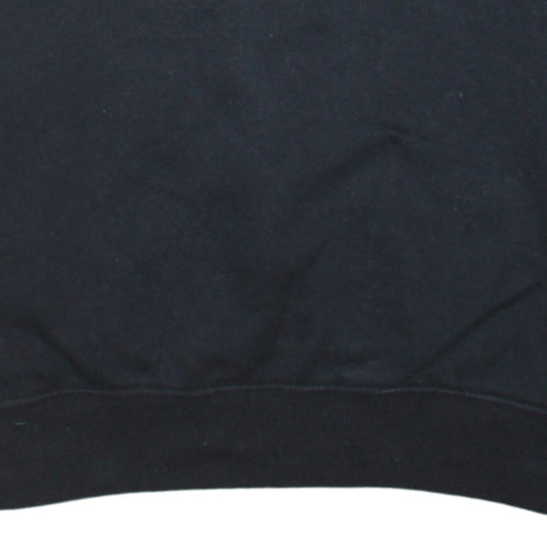 Champion Men's Black Small Crew Neck Fleece Pullover Sweatshirt