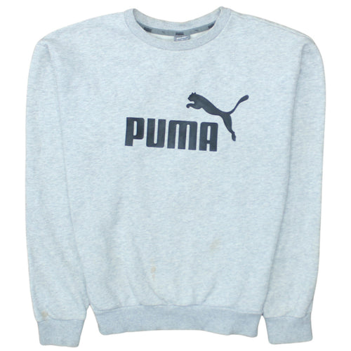 Puma Womens Grey Crew Neck Pullover Sweatshirt Size XS
