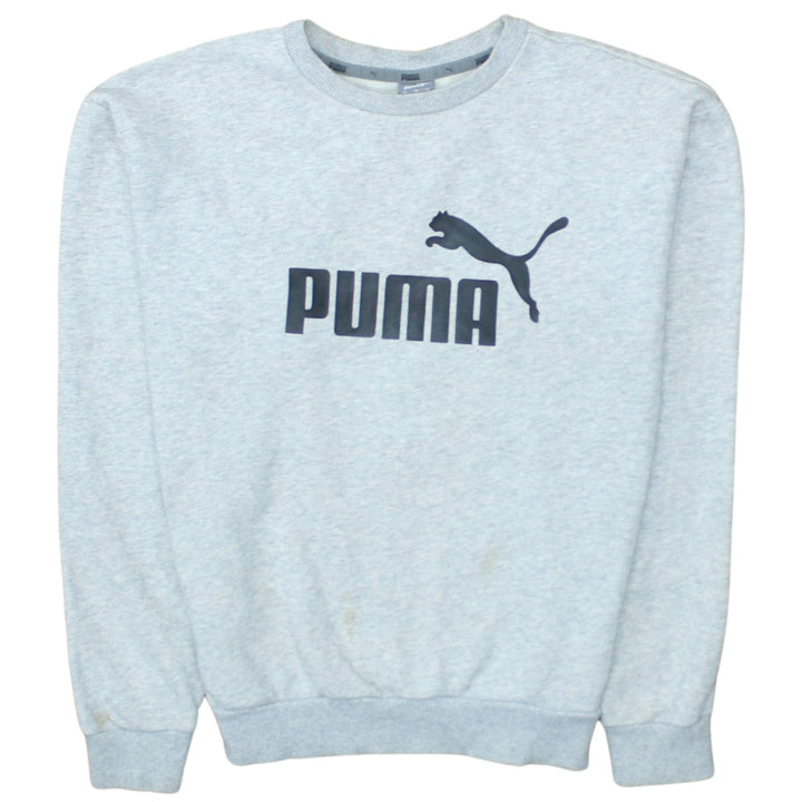 Puma Womens Grey Crew Neck Pullover Sweatshirt Size XS