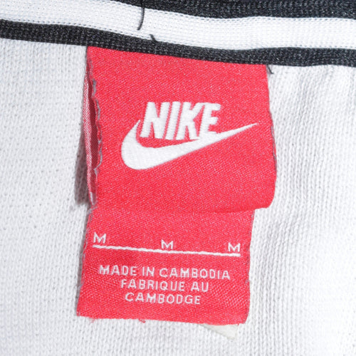 Nike Men's Black White 1/2 Zip Hoodie Air Logo Fleece M