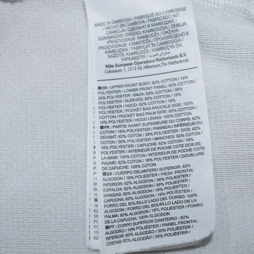 Nike Men's Black White 1/2 Zip Hoodie Air Logo Fleece M