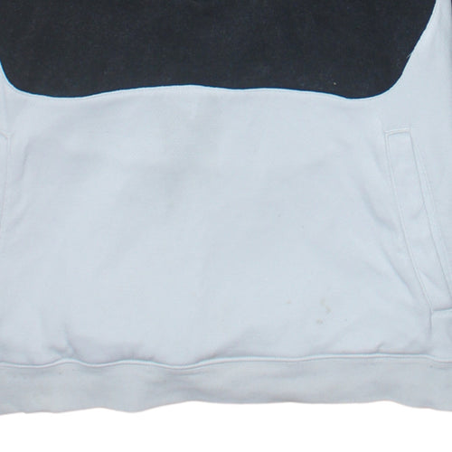 Nike Men's Black White 1/2 Zip Hoodie Air Logo Fleece M