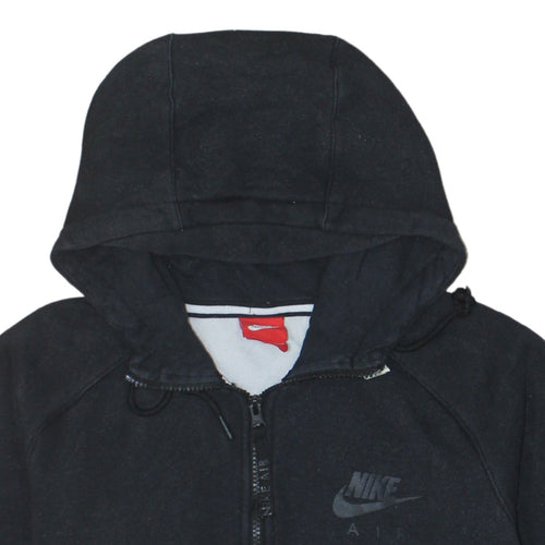 Nike Men's Black White 1/2 Zip Hoodie Air Logo Fleece M
