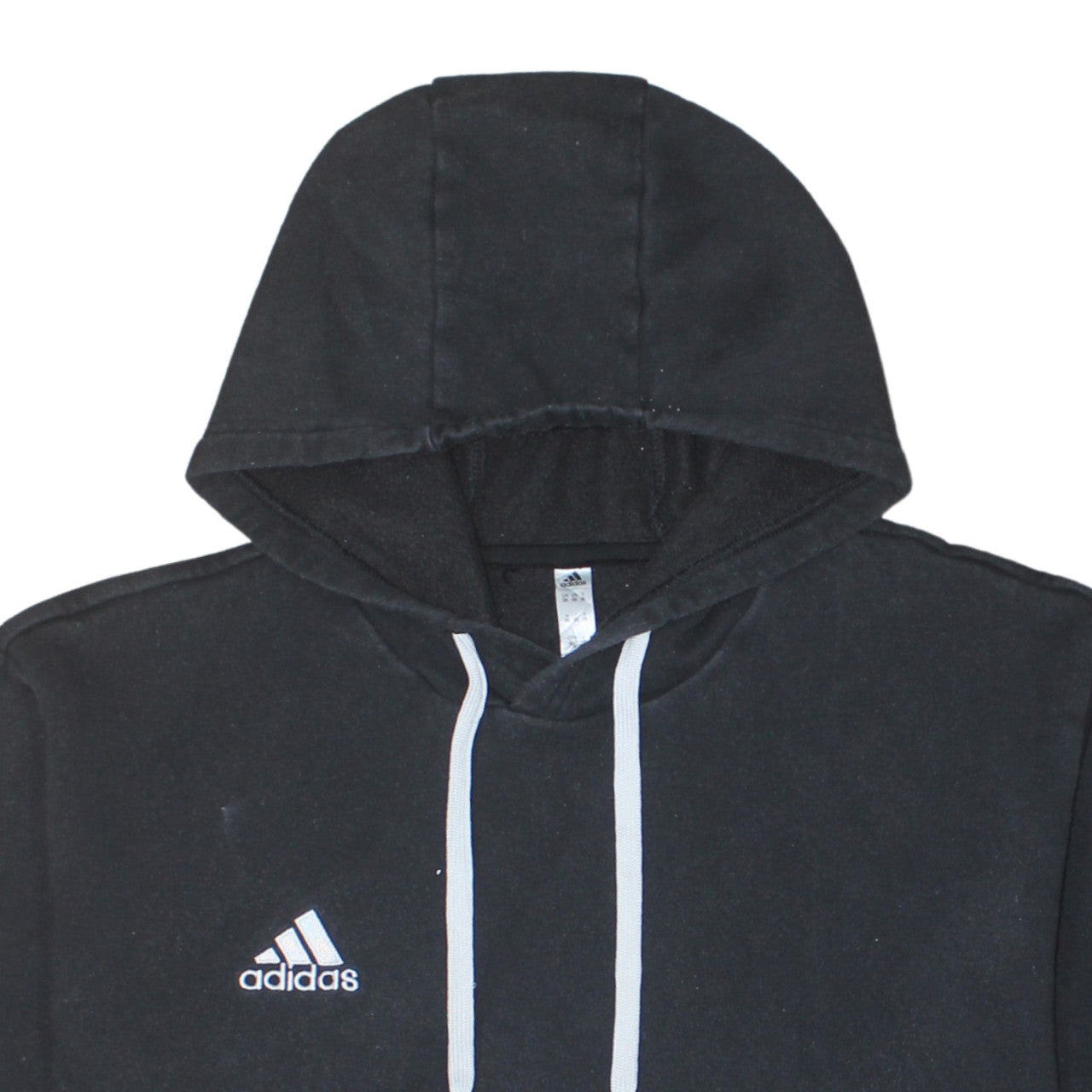 Adidas Men's Black 2XL Pullover Hoodie with Logo Embroidery