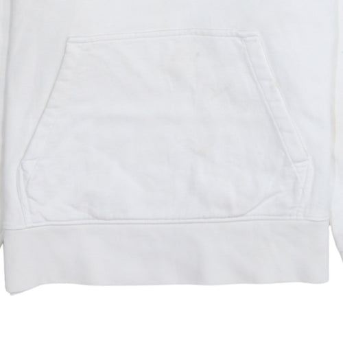 Calvin Klein Men’s White Pullover Hoodie Medium Logo Cotton
