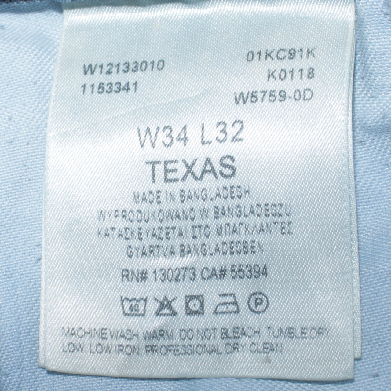 Wrangler Men's Blue Texas Straight Leg Jeans W34 L32 Regular Fit