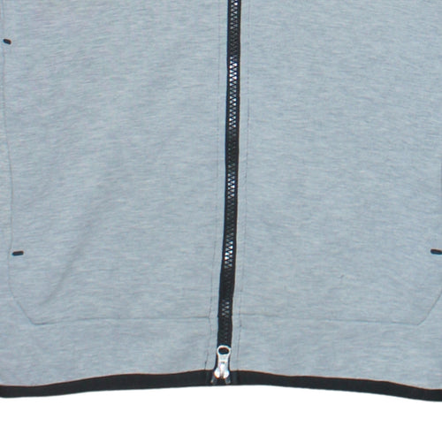 Nike Mens Grey Black Full Zip Hooded Sweatshirt XS
