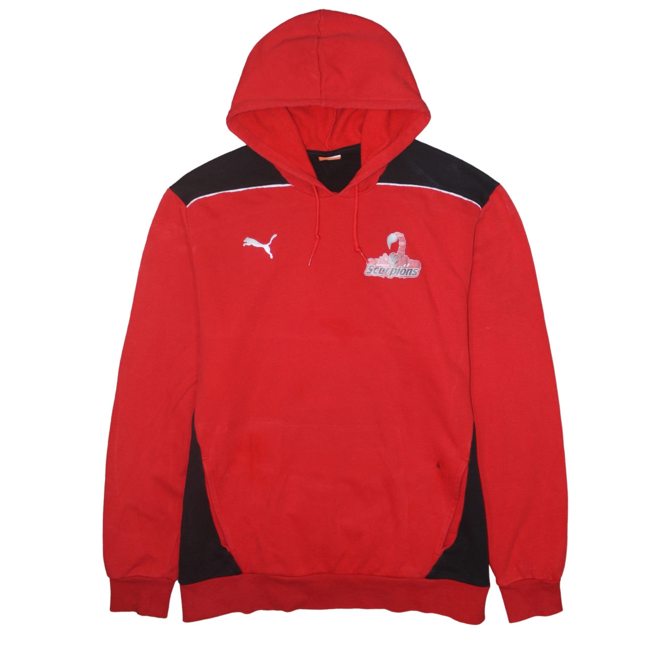 Puma Mens Red 2XL Pullover Hoodie Scorpions Sportswear
