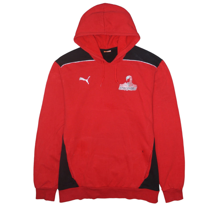 Puma Mens Red 2XL Pullover Hoodie Scorpions Sportswear