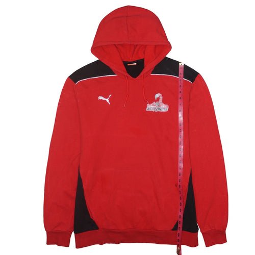 Puma Mens Red 2XL Pullover Hoodie Scorpions Sportswear