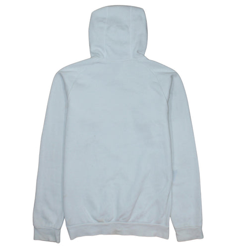 Adidas Men's White Small Pullover Hoodie with Logo Detail