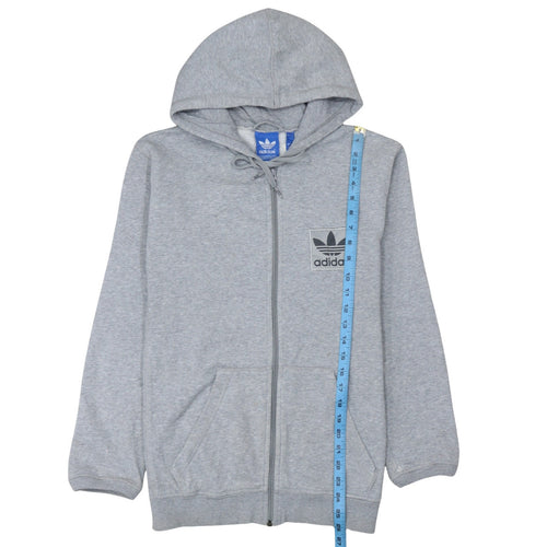 Adidas Men's Grey Full Zip Hoodie Size S Sportswear
