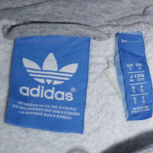 Adidas Men's Grey Full Zip Hoodie Size S Sportswear