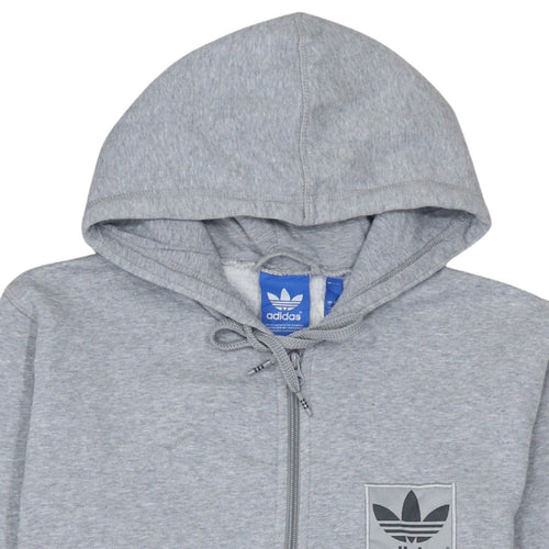 Adidas Men's Grey Full Zip Hoodie Size S Sportswear