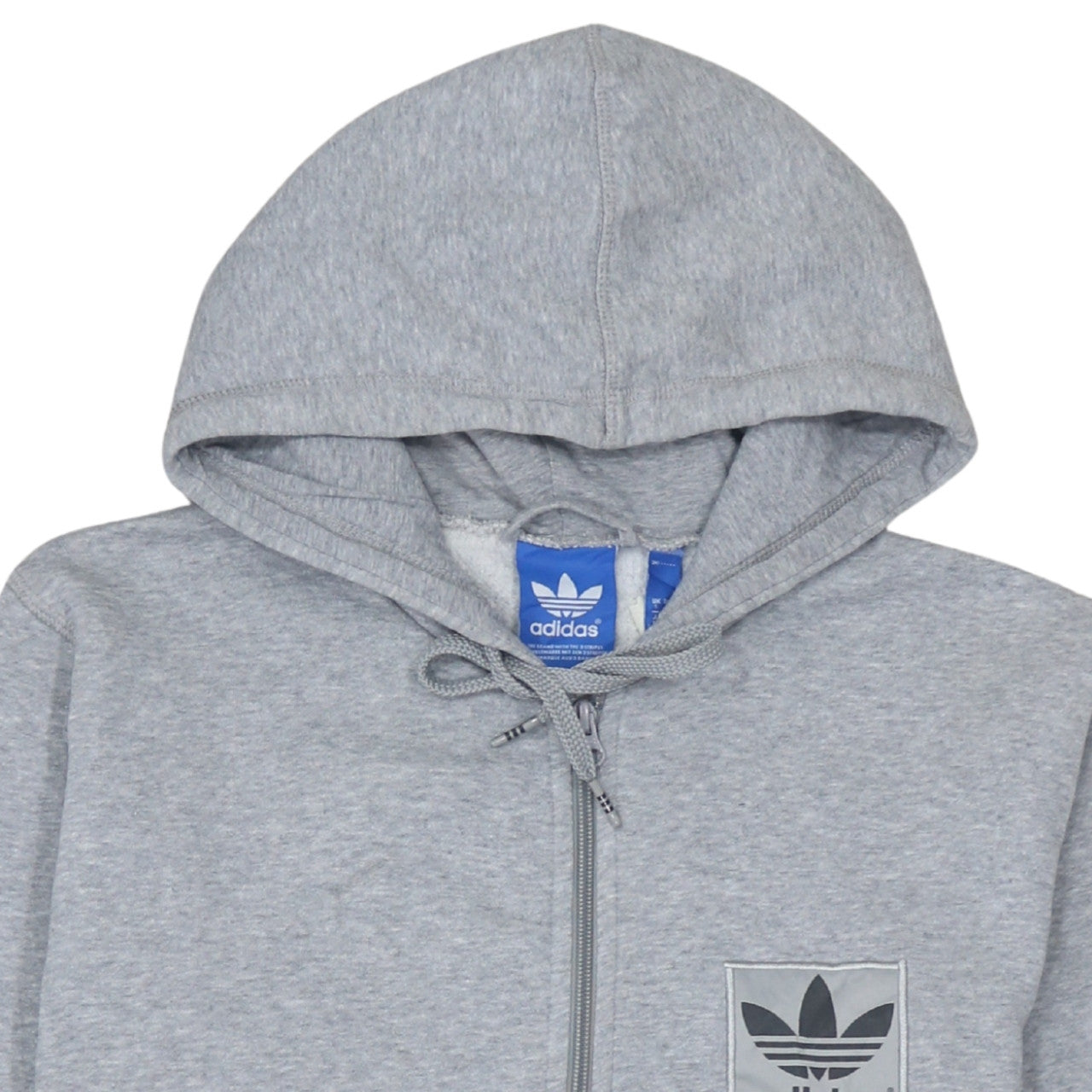 Adidas Men's Grey Full Zip Hoodie Size S Sportswear
