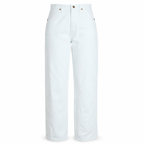 Wrangler Women's White Straight Leg Denim Jeans Size 12 Mid Rise