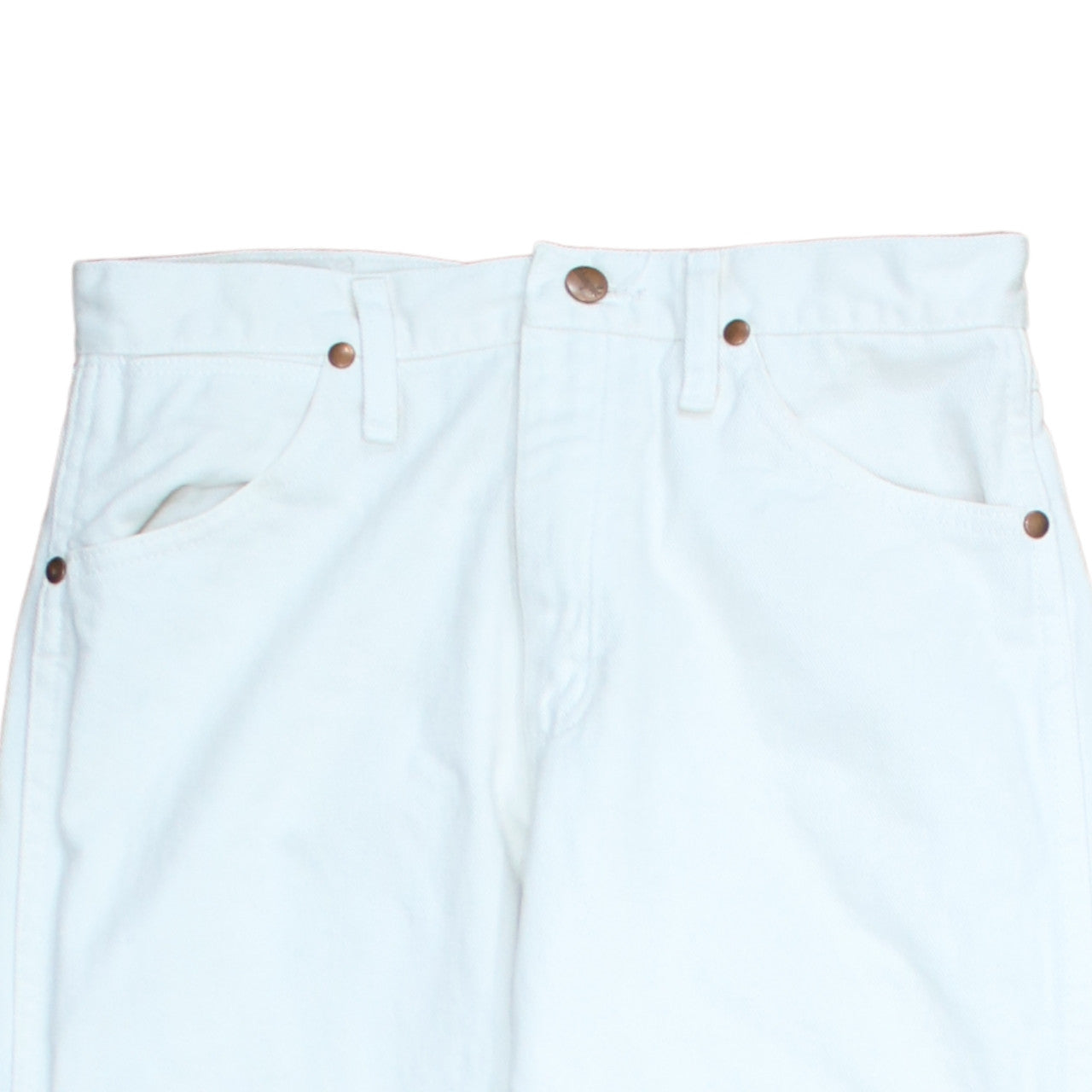Wrangler Women's White Straight Leg Denim Jeans Size 12 Mid Rise
